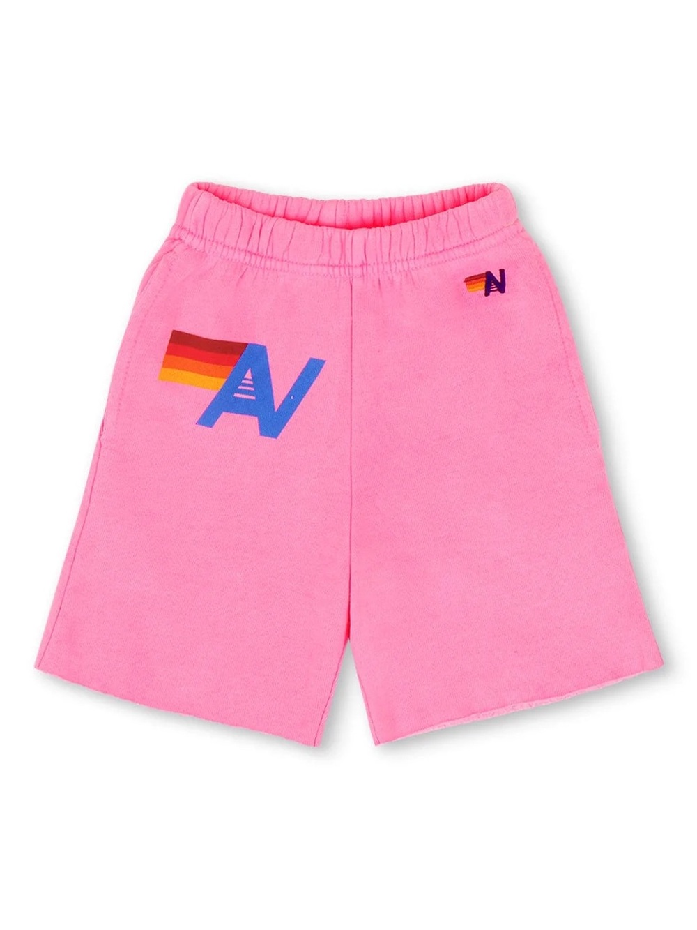 AVIATOR NATION Neon Pink Logo Sweatshorts, XS